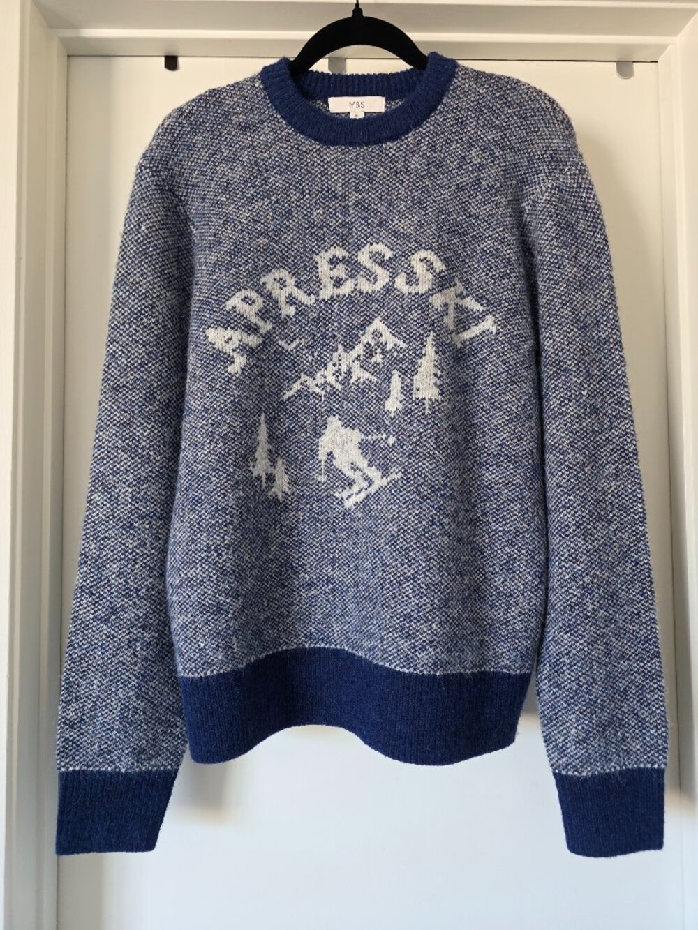 New Men's Après Ski Crew Neck Sweater Winter Snow Size M M&S Marks & Spencer UK